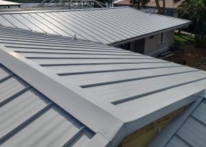 New metal shingle roof installed on residential home in Clermont, Florida.