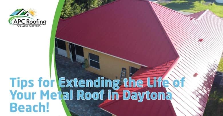 A house with a red metal roof in Daytona Beach, Florida.