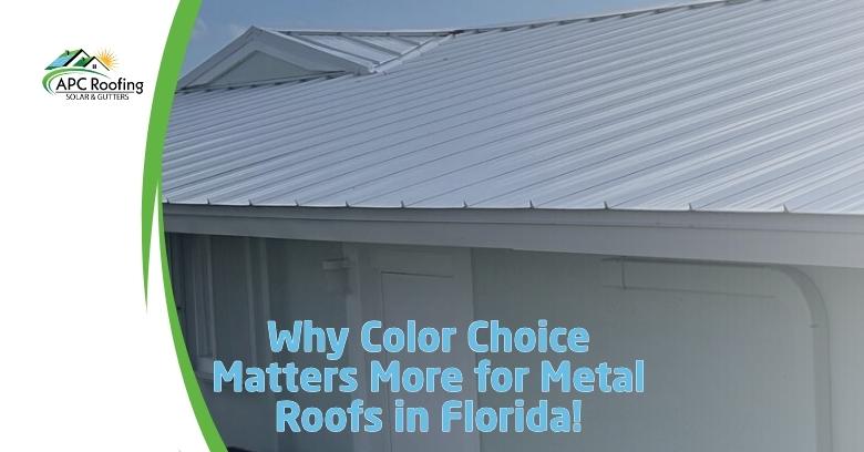 Metal roof with light-colored panels on a residential building in Florida.