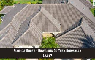 Aerial view of a new roof installation on a Florida home with multiple roof sections.