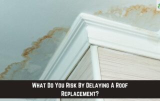 Roof leak damage caused by postponed roof replacement and water intrusion.