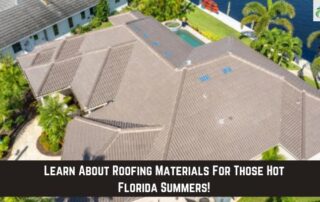 Aerial view of a residential roof with new shingles and solar panels.