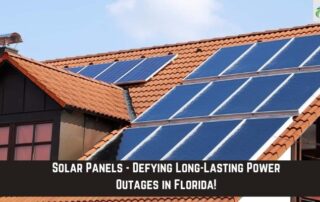 Solar panels installed on residential roof to provide renewable energy and reduce power outages.