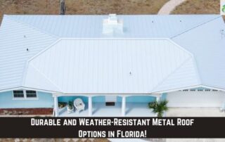 Metal roof with white finish installed on residential home in Florida.