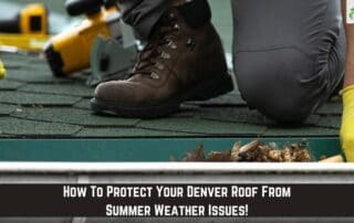 Roofers inspecting shingles during roof installation or repair.