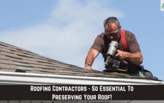 Inspecting roof for storm damage and wear.
