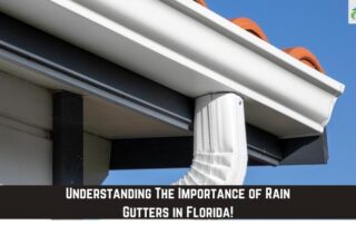 Gutter system installed on house to prevent rainwater damage in Florida.