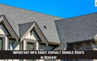 Roofers installing asphalt shingles on a residential roof in Denver.