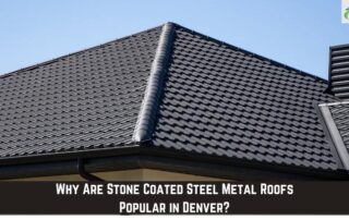 Stone coated steel roof with durable tiles on residential home in Denver.