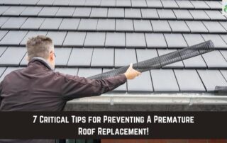 Roof inspection by a professional roofer with a chimney brush.