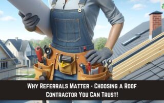 Experienced roofer with tools on a residential roof site.