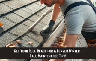 Roof inspection and maintenance work on a residential roof by a professional roofer.