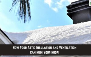 Attic roof vent with damaged insulation caused by inadequate ventilation.