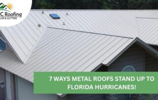 Metal roof installation on residential home with storm damage repair.