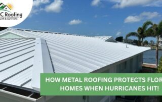 Metal roof installation on Florida home during sunny day.