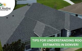 Aerial view of a residential roof with new asphalt shingles.