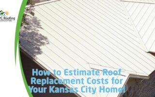 New metal roof with a steep pitch on Kansas City home, installed by APC Roofing technicians.