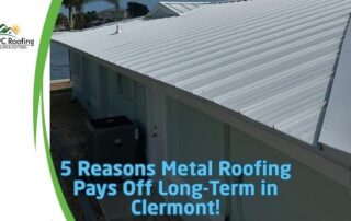 Metal roof with a steep pitch and valley, installed on a commercial building.